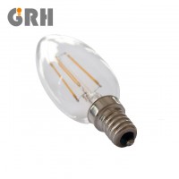 A60 C35 glass plastic 2W 4W 8W 9W Flame Candle LED filament bulb